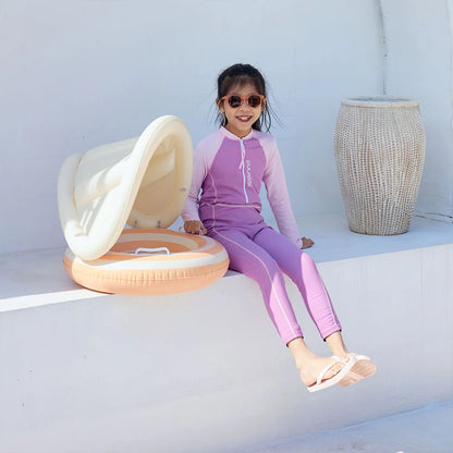 Inflatable Swim Ring with Detachable Sunshade